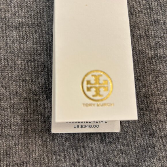 Tory Burch 100% Cashmere Bella Sweater Gray Size XXS NWT - Picture 5 of 7